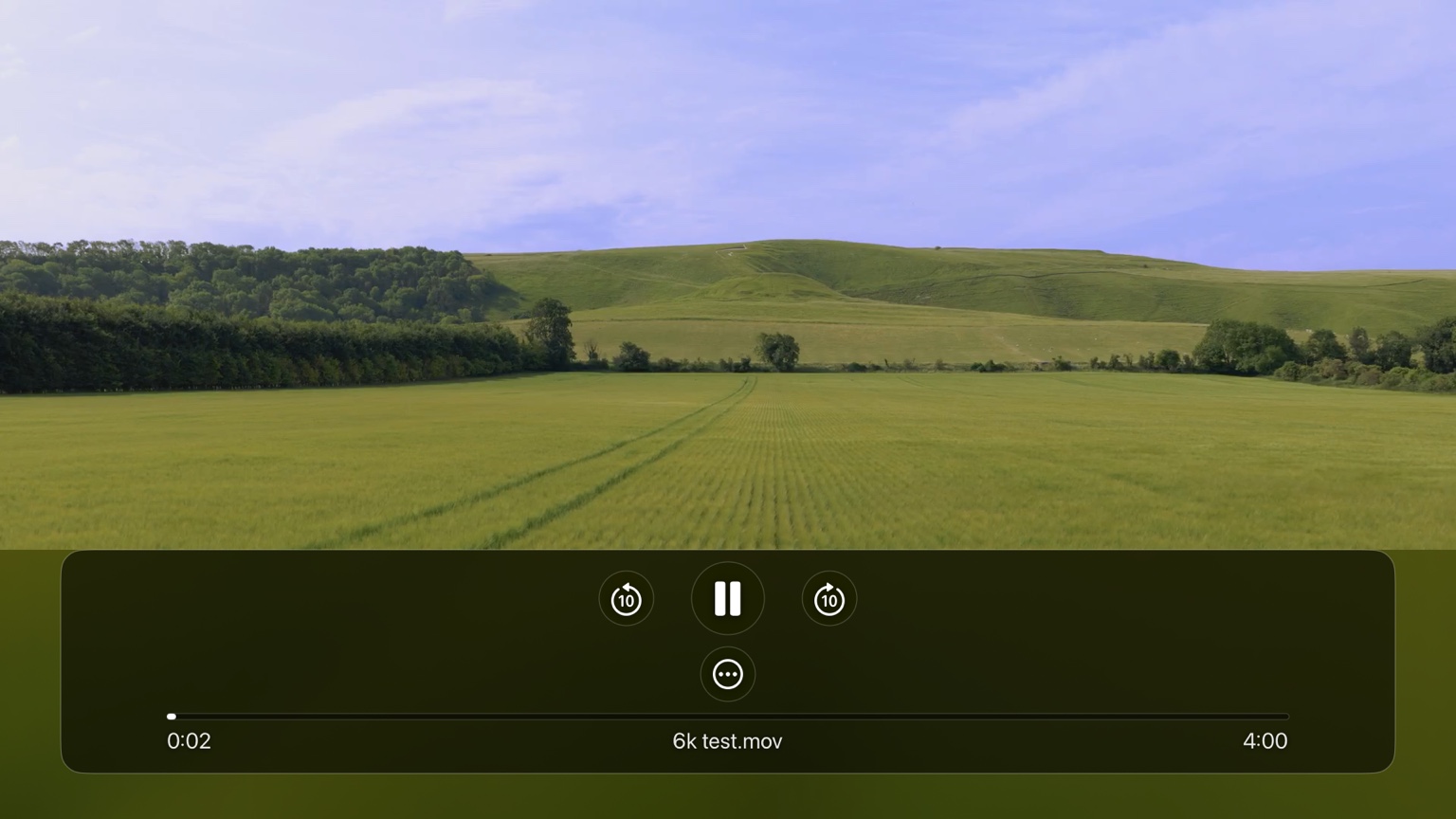 Playback controls visible in HomeStream TV
